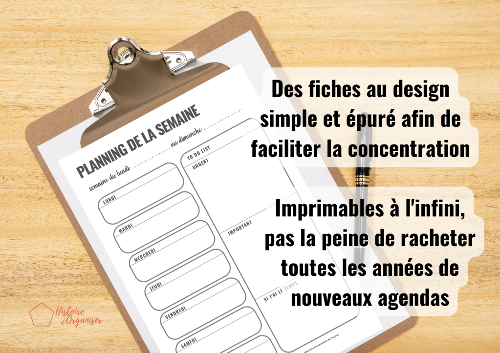 Fiches d'organisation pour les personnes atteintes de TDAH ou TSA.
Facilite le quotidien.