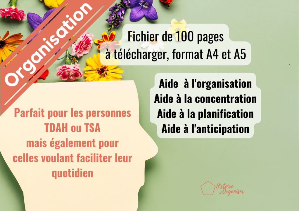 Fiches d'organisation pour les personnes atteintes de TDAH ou TSA.
Facilite le quotidien.